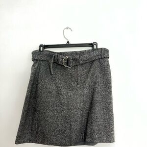 RW&CO. Charcoal Belted A-Line Skirt